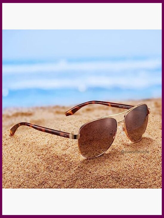 Polarized Sunglasses with Acetate Arms and Metal Frame for UV Protection main image 5
